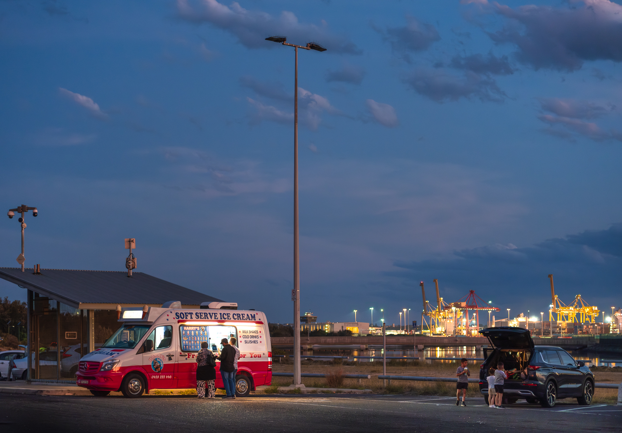 Ice cream at the boat ramp, Botany Bay