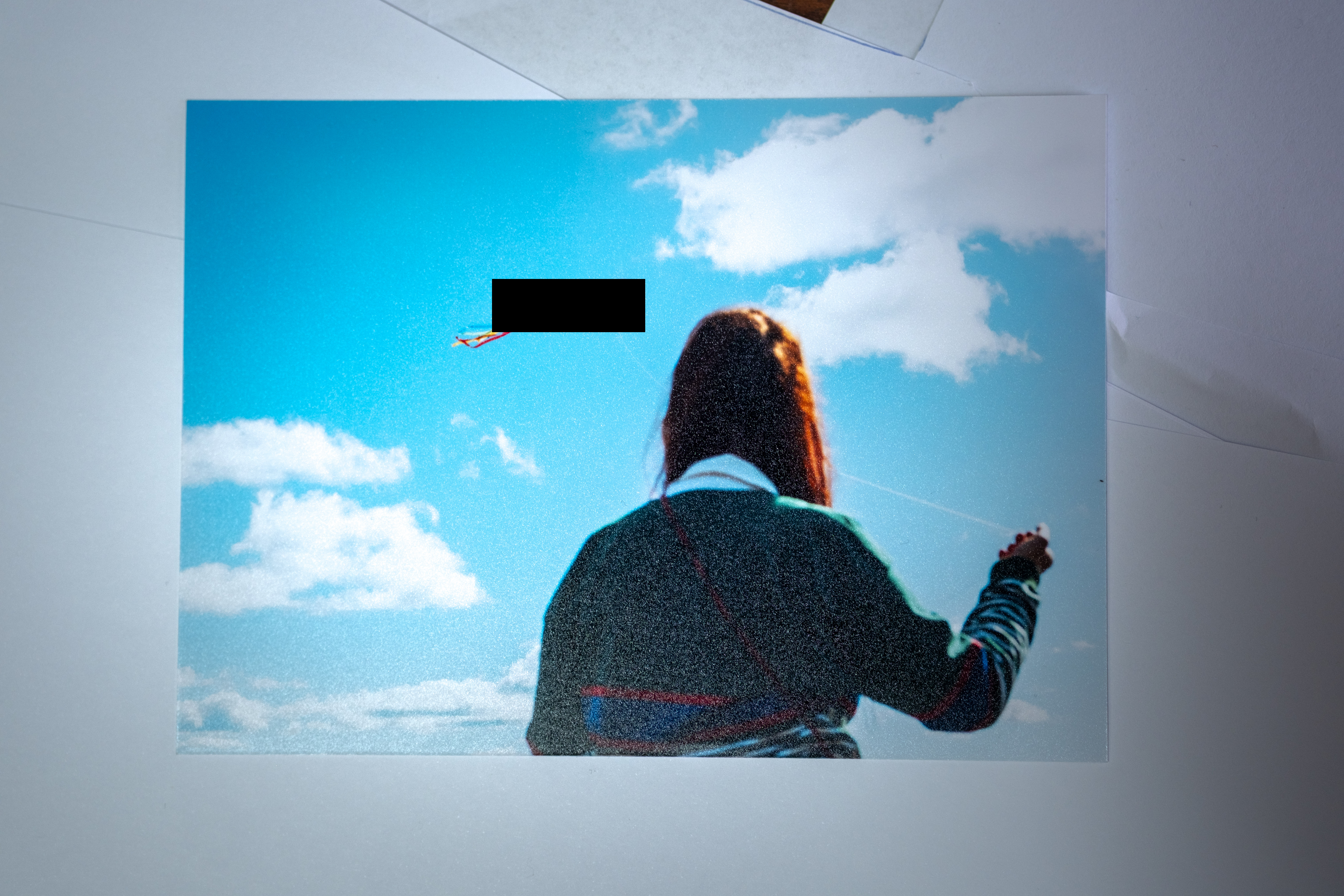 Individual, string, open sky